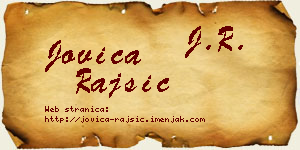 Jovica Rajšić vizit kartica